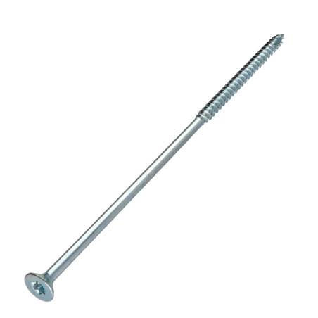 1 x Vis bois TEKOR Tête fraisée Cranté 6X200 Filetée sur 70 TORX T30 Acier zingué Pointe antifendage type 17