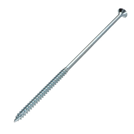 1 x Vis bois TEKOR Tête fraisée Cranté 6X200 Filetée sur 70 TORX T30 Acier zingué Pointe antifendage type 17
