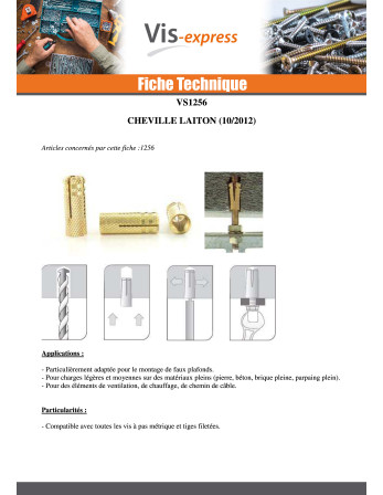 Cheville Laiton 15X38 M12