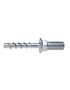 Vis béton Tête FILETEE MALE Embase collerette 6X40 Acier...