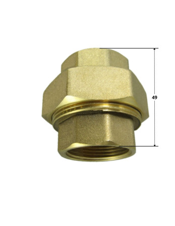 Raccord union droit 20x27 (3/4") Femelle/Femelle Laiton Figure 340