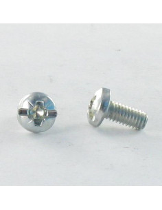 Vis métaux tête cylindrique bombée large POZI et fendu...