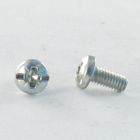 1 x Vis métaux tête cylindrique bombée large POZI et fendu M4X30 Acier brut