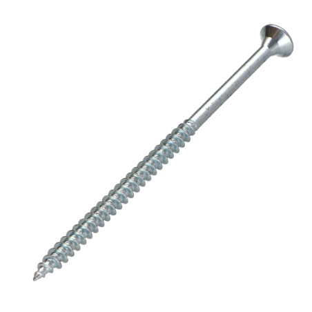 1 x Vis bois TEKOR Tête fraisée Cranté 4X80 Filetée sur 48 TORX T20 Acier zingué Pointe antifendage type 17