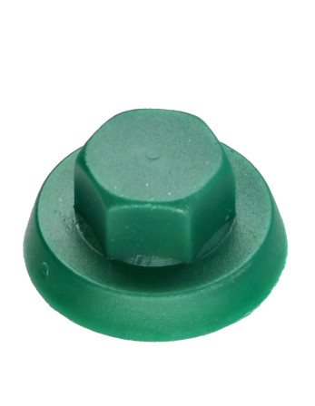 Capuchon Tête hexagonale TH Polyéthylène RAL6028 pour vis autoperceuse ou tole de diam 4.8-5.5