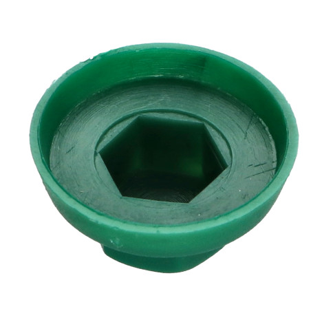 1 x Capuchon Tête hexagonale TH Polyéthylène RAL6028 pour vis autoperceuse ou tole de diam 4.8-5.5