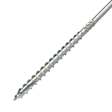 1 x Vis bois TEKOR Tête disque TORX T40 Pointe antifendage type 17 8X450 Filetage partiel Acier zingué