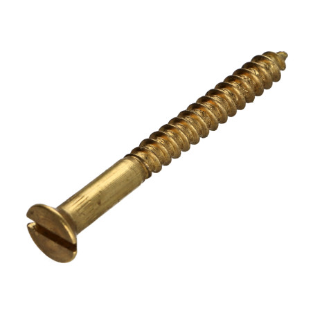 1 x Vis bois Laiton Tête fraisée Fendue 5X80