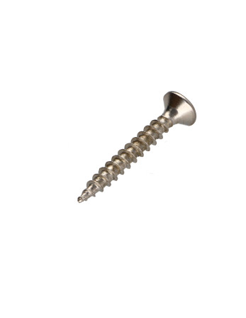 VBA Vis bois agglo Tête fraisée Pozi N°2 5X30 Filetage total Acier nickelé
