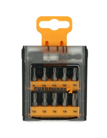 Assortiment de 10 Embout TX + 1 Porte Embout