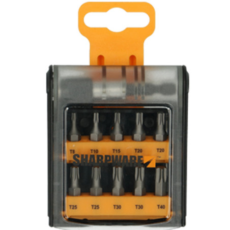 1 x Assortiment de 10 Embout TX + 1 Porte Embout