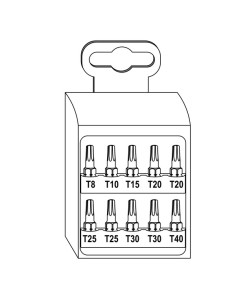 Assortiment de 10 Embout TX + 1 Porte Embout 2