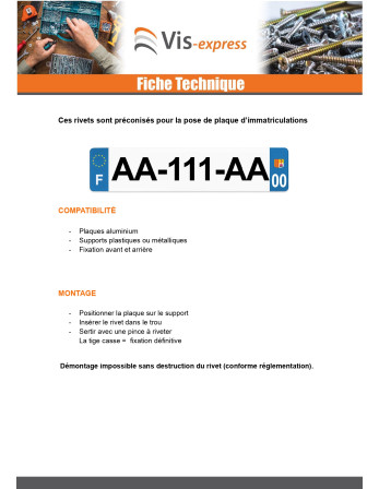 Assortiment de 500 Rivet GOSTAR GOLIGHT Aluminium Tige acier DEGOMETAL