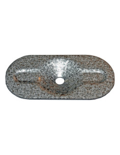 Rondelle OVALE Fixation ISOLANT 82X405.5X1 Acier zingué