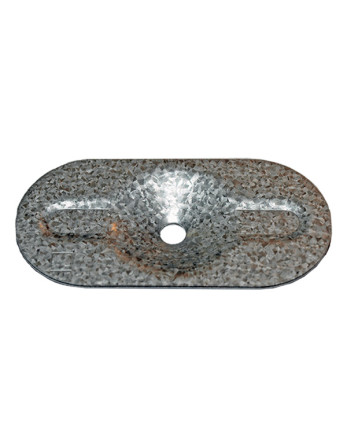 Rondelle OVALE Fixation ISOLANT 82X405.5X1 Acier zingué