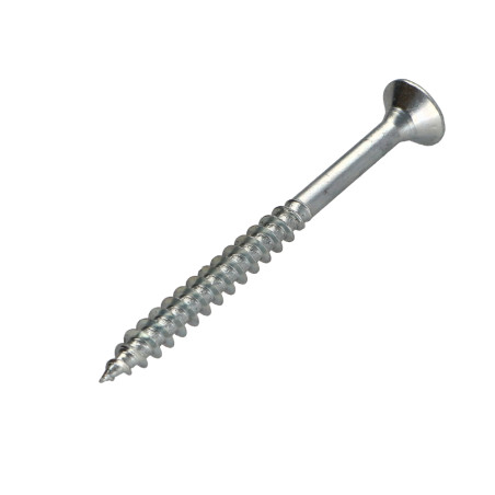 1 x VBA Vis bois agglo Tête fraisée Pozi N°2 5X60 Filetage partiel Acier zingué GLEITMO 627