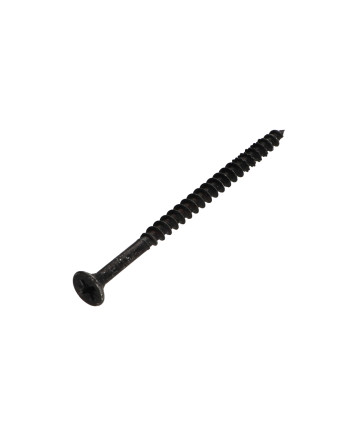 VBA Vis bois agglo Tête fraisée Pozi N°2 5X80 Filetage partiel Acier zingué noir