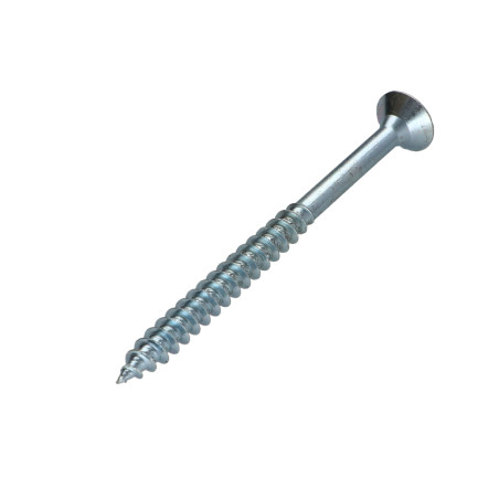 1 x VBA Vis bois agglo Tête fraisée Pozi N°2 5X90 Filetage partiel Acier zingué