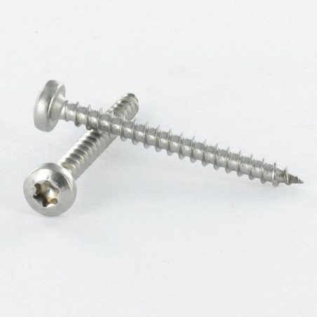 1 x VBA Vis bois agglo Tête ronde TR 5X40 TORX T25 Acier zingué