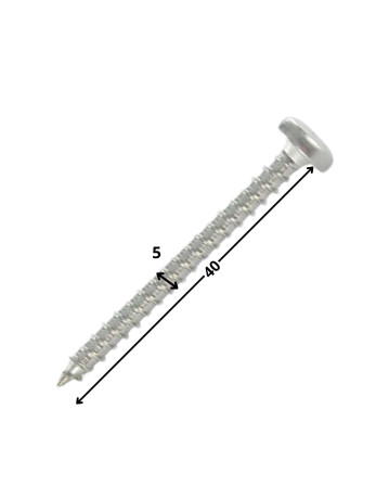 VBA Vis bois agglo Tête ronde TR 5X40 TORX T25 Acier zingué