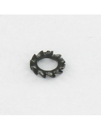 Rondelle éventail à dentures extérieures AZ M4 Acier zingué noir