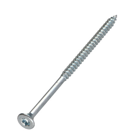 1 x Vis bois TEKOR Tête fraisée Cranté 6X90 Filetée sur 60 TORX T30 Acier zingué Pointe antifendage type 17