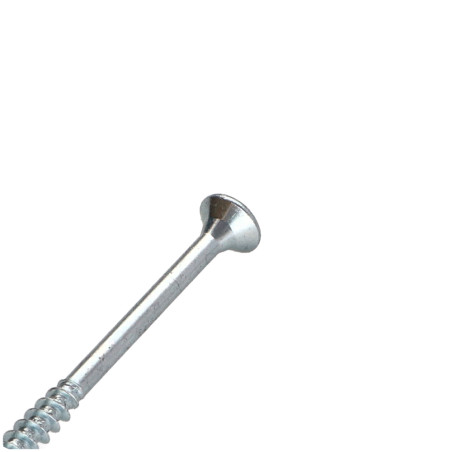 1 x Vis bois TEKOR Tête fraisée Cranté 6X90 Filetée sur 60 TORX T30 Acier zingué Pointe antifendage type 17