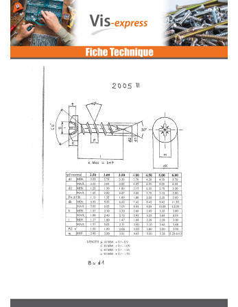 VBA Vis bois agglo Tête ronde TR Pozi N°2 4X17 Acier zingué