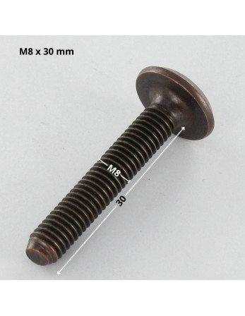 Vis métaux tête plate Clé de 5 HC5 M8X30 acier bronze