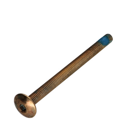 1 x Vis Poelier M6X80 Clé de 4 HC4 Acier laitonne Frein filet