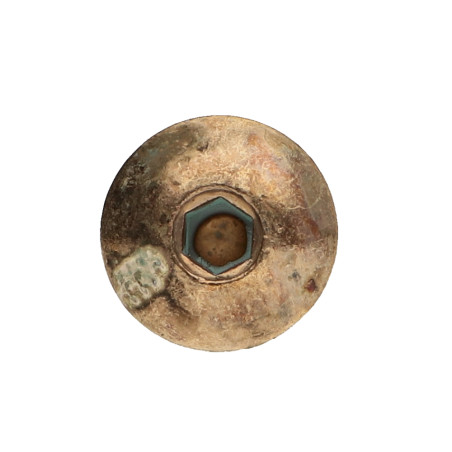 1 x Vis Poelier M6X80 Clé de 4 HC4 Acier laitonne Frein filet