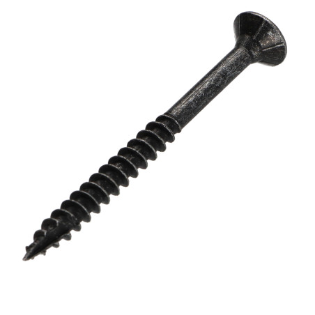 1 x VBA Vis bois agglo Tête fraisée TORX T25 5X60 Filetée sur 36 Acier zingué noir