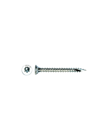 Assortiment de 1700 VBA Vis bois agglo Tête fraisée TORX Pointe antifendage type 17 Acier zingué