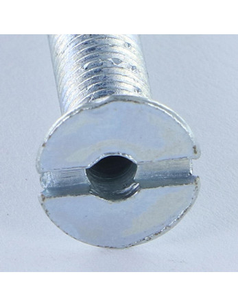 Vis métaux Tête fraisée Fendue M6X35 Percée Acier zingué