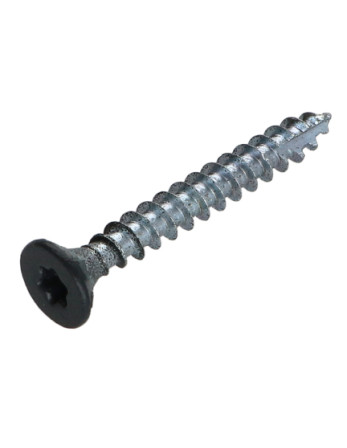 Vis bois TEKOR Tête fraisée Cranté 5X40 TORX T25 Pointe antifendage type 17 SABLE RAL7016 gris anthracite