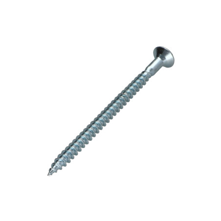 1 x VBA Vis bois agglo Tête fraisée Pozi N°2 4.5X70 Percée Acier zingué