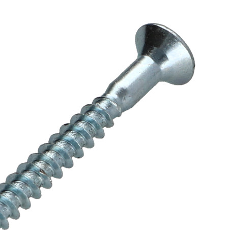 1 x VBA Vis bois agglo Tête fraisée Pozi N°2 4.5X70 Percée Acier zingué