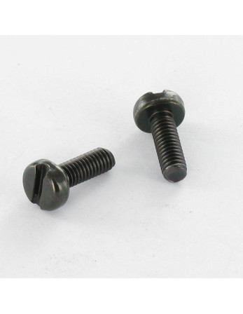 Vis métaux Tête cylindrique large TCL Fendue M4X12 Acier zingué noir
