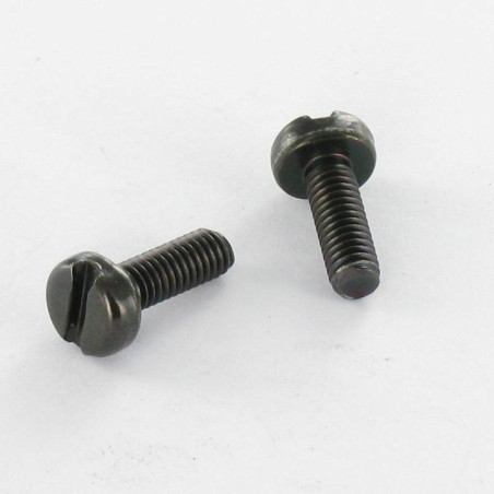1 x Vis métaux Tête cylindrique large TCL Fendue M4X12 Acier zingué noir