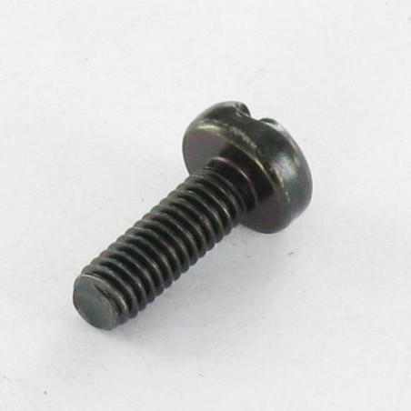 1 x Vis métaux Tête cylindrique large TCL Fendue M4X12 Acier zingué noir
