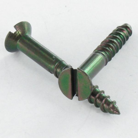 1 x Vis bois Tête fraisée Fendue 5X40 Acier zingué noir
