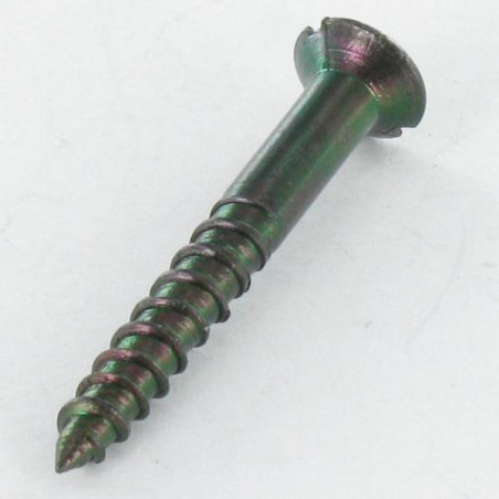 1 x Vis bois Tête fraisée Fendue 5X40 Acier zingué noir