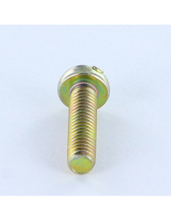 Vis métaux Tête cylindrique bombée TCB POZI et fendu M4X16 Diamètre de tête: 7 Bichromaté