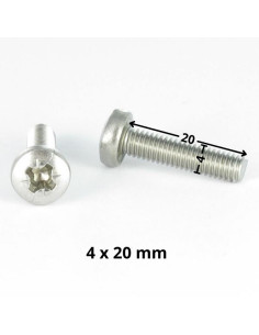 Vis métaux tête cylindrique bombée large Pozi N°2 M4X20... 2