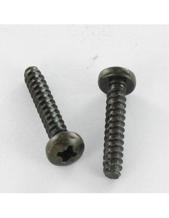 Vis tôle tête cylindrique bombée large Pozi 3.5X6.5 Acier zingué noir Sans pointe