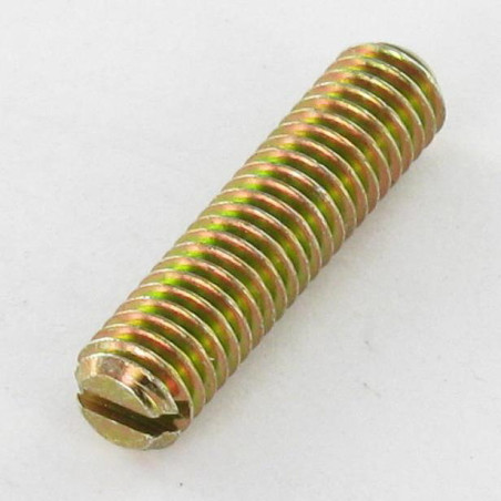 1 x Vis métaux Sans tête Fendue M10X40 Bout plat Bichromaté
