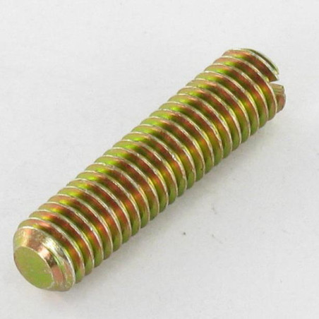 1 x Vis métaux Sans tête Fendue M10X40 Bout plat Bichromaté