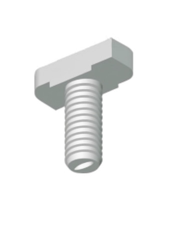 Vis métaux Tête marteau M6X30 pour profilés 28/15 Classe 8.8 avec écrou Acier brut