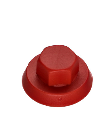 Capuchon Tête hexagonale TH Polyéthylène RAL3003 pour vis autoperceuse ou tole de diam 4.8-5.5