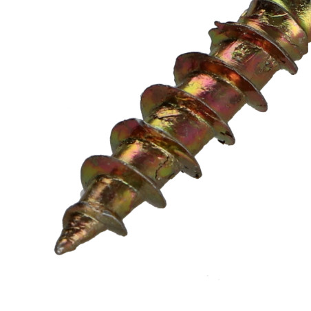 1 x VBA Vis bois agglo Tête fraisée Pozi N°2 3.5X12 Filetage total Bichromaté